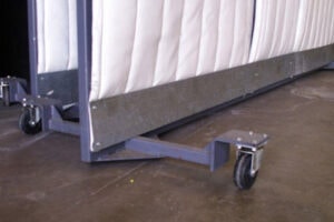 Softwall Heavy Duty Acoustical Screens Move on Industrial Grade Casters